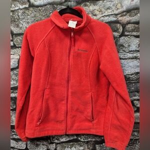 Columbia Fleece Pink Zip Up L jacket. Size M RS. 65